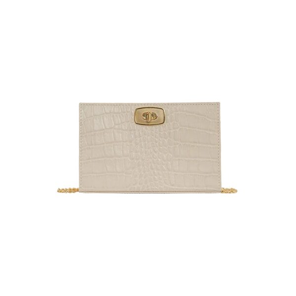 Clover Off-White Clutch – Elegant Evening Bag